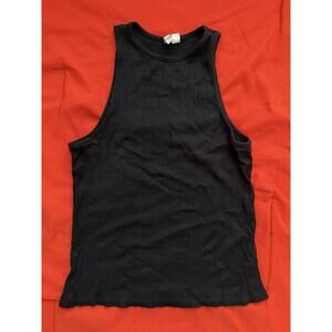 ASOS Ribbed Tank Top in Black (US 4)